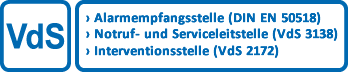 SIEGEL-VDS (Alarmempfangsstelle, Notruf- und Service-Leitstelle, Interventionsstelle)